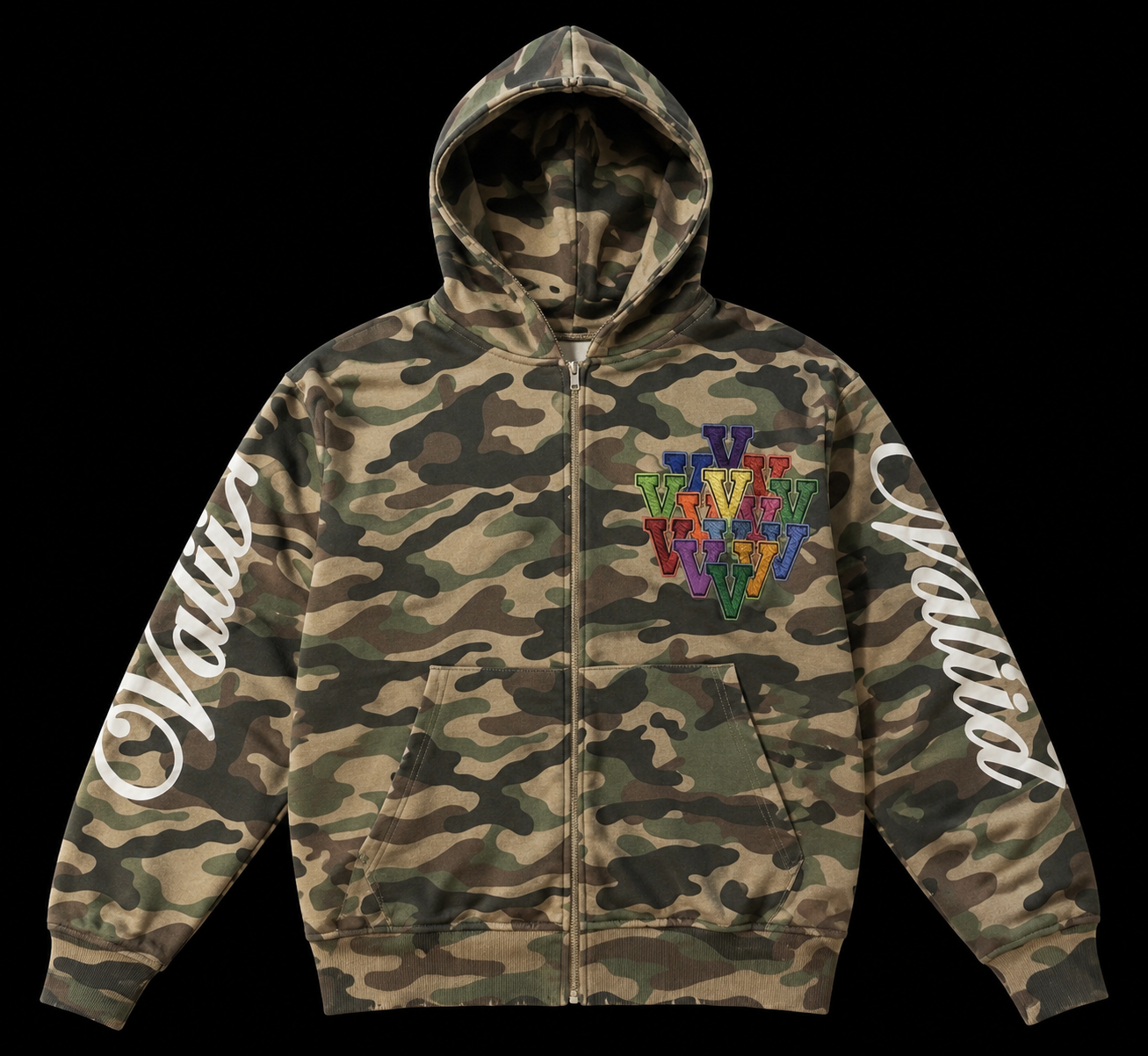 Valiid Victory Camo Zip-up Hoodie
