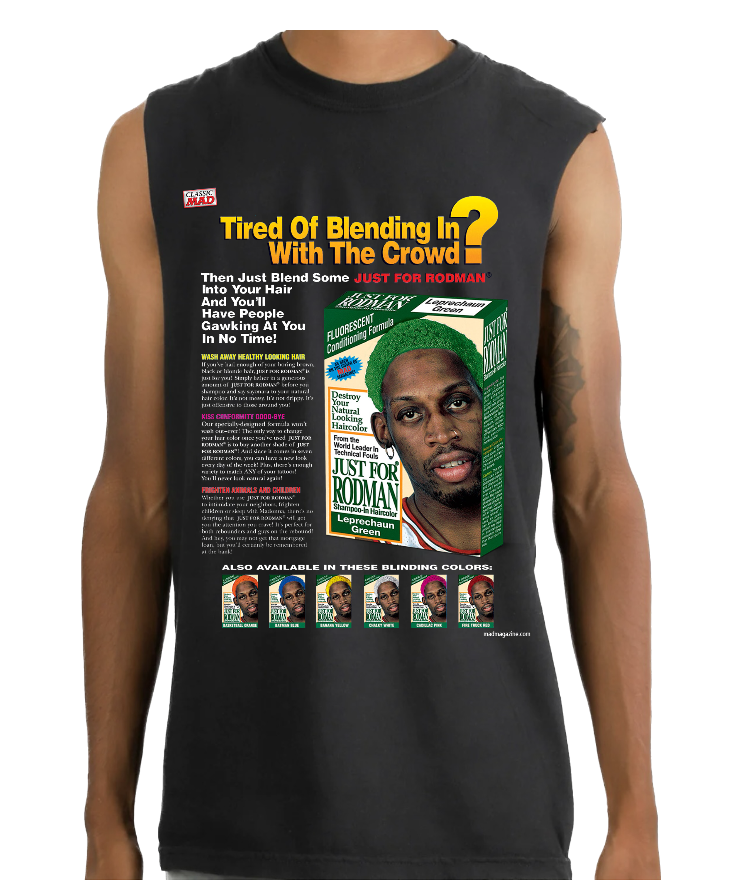 Just For Rodman Cut Off -Black